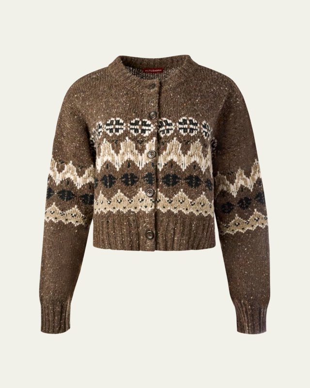 Cammie Fair Isle Crop Cardigan